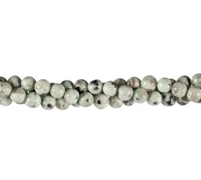 Amazoniet met toermalijn kralen rond 6 mm (streng van 40 cm) Amazoniet met toermalijn kralen rond 6 mm (streng van 40 cm)