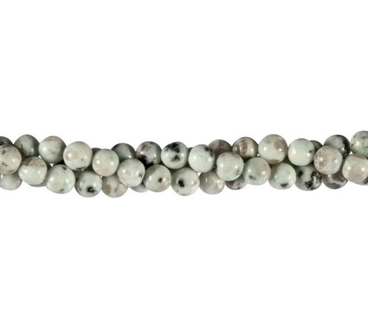 Amazoniet met toermalijn kralen rond 6 mm (streng van 40 cm) Amazoniet met toermalijn kralen rond 6 mm (streng van 40 cm)