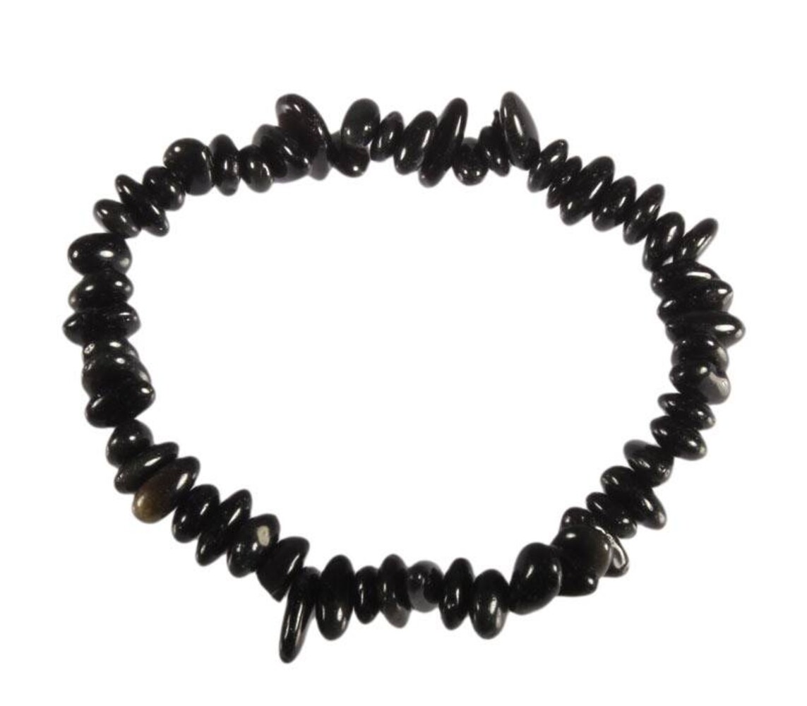 Obsidiaan (zwart) armband split Obsidiaan (zwart) armband split