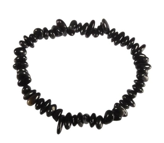 Obsidiaan (zwart) armband split Obsidiaan (zwart) armband split