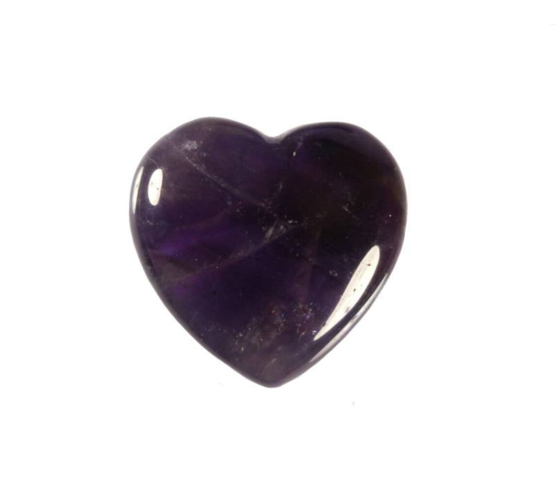 Amethist (donker) edelsteen hart 3 cm Amethist (donker) edelsteen hart 3 cm