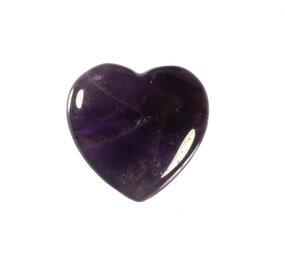 Amethist (donker) edelsteen hart 3 cm Amethist (donker) edelsteen hart 3 cm