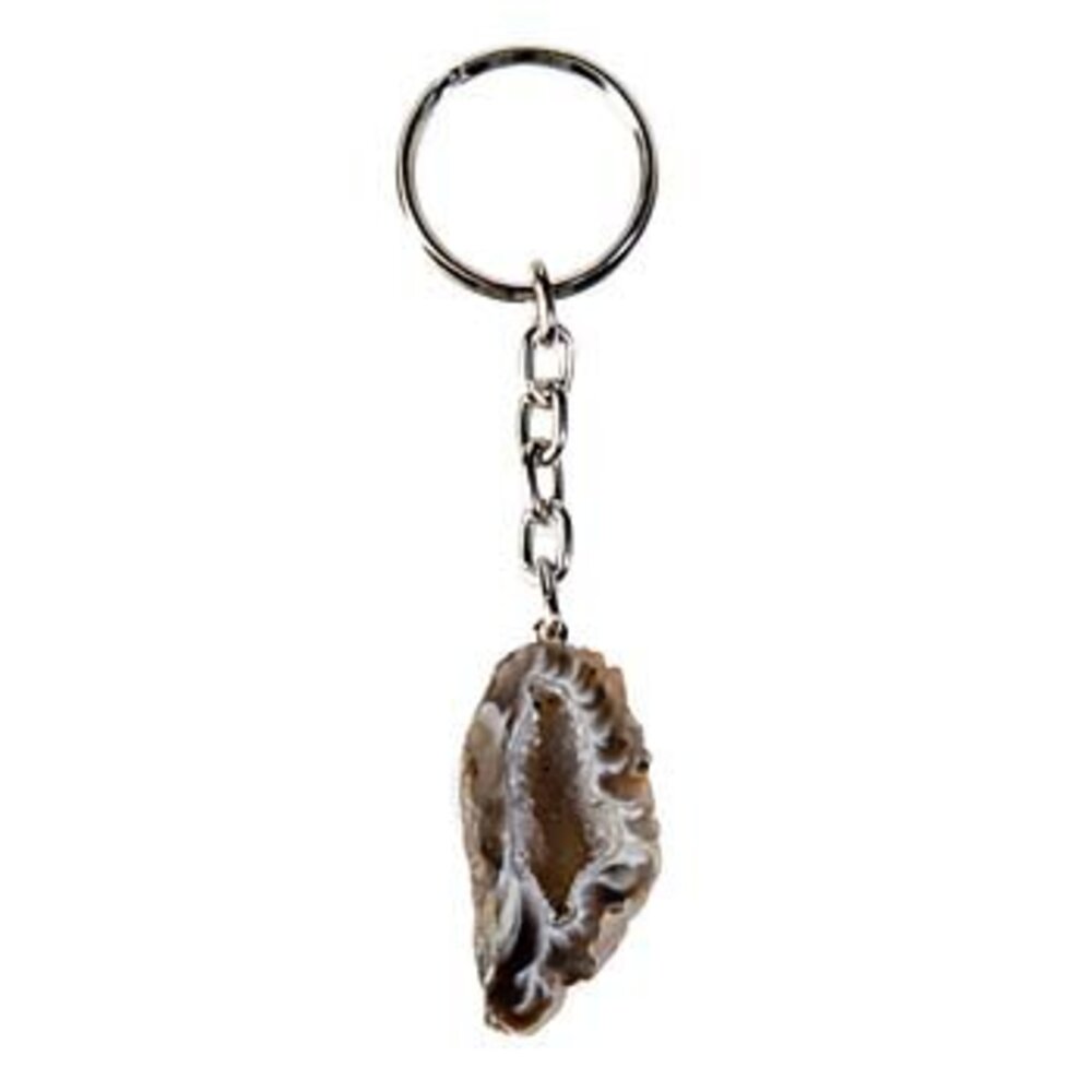 Agaat geode sleutelhanger Agaat geode sleutelhanger