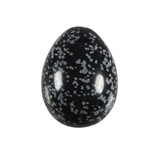 Obsidiaan (sneeuwvlok) edelsteen ei 4,5 x 3,5 cm