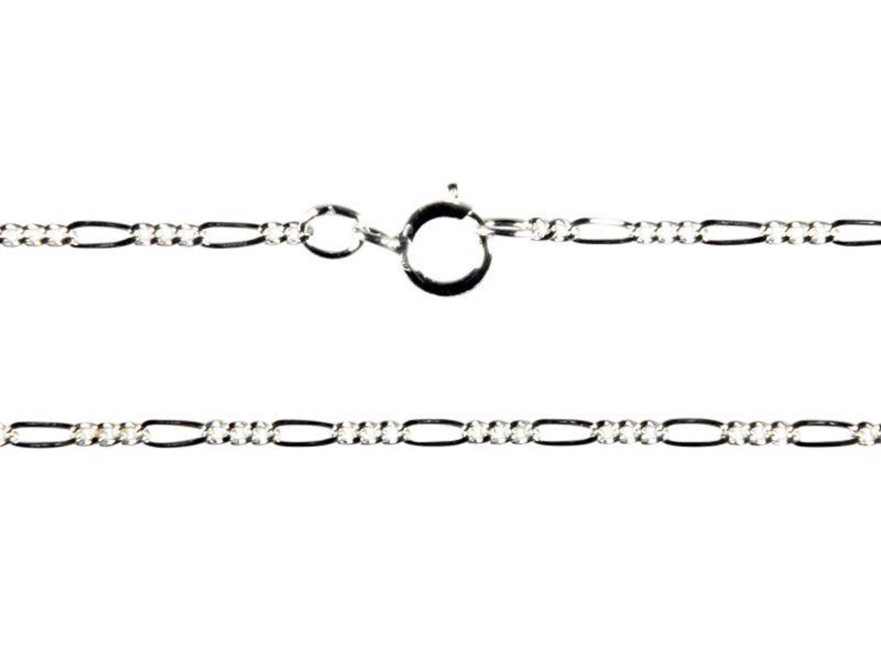 Zilveren ketting figaro 60 cm