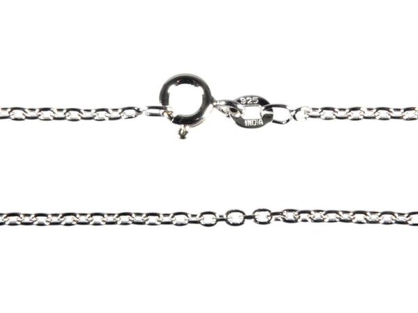 Zilveren ketting kabel 60 cm Zilveren ketting kabel 60 cm