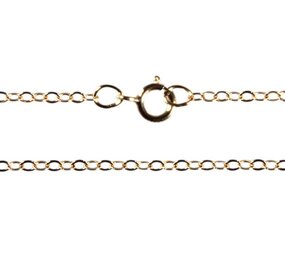 Gold filled ketting kabel plat 40 cm Gold filled ketting kabel plat 40 cm