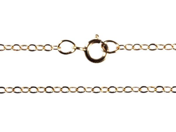 Gold filled ketting kabel plat 40 cm Gold filled ketting kabel plat 40 cm