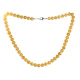 Calciet (oranje/geel) ketting 8 mm kralen Calciet (oranje/geel) ketting 8 mm kralen
