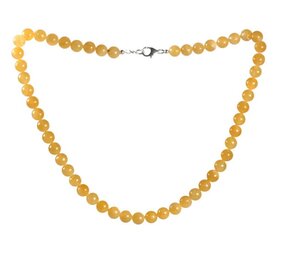 Calciet (oranje/geel) ketting 8 mm kralen Calciet (oranje/geel) ketting 8 mm kralen