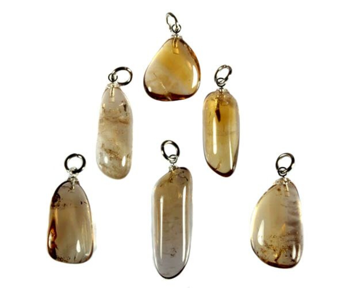Citrien met rookkwarts (smoky citrien) hanger Citrien met rookkwarts (smoky citrien) hanger