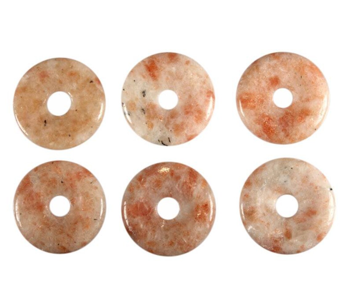 Zonnesteen hanger donut 3 cm Zonnesteen hanger donut 3 cm