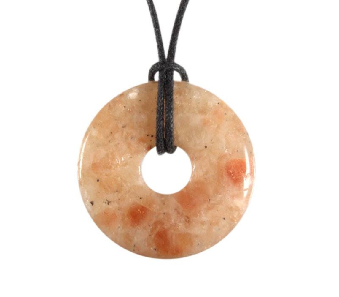 Zonnesteen hanger donut 3 cm Zonnesteen hanger donut 3 cm