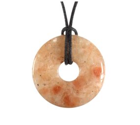 Zonnesteen hanger donut 3 cm Zonnesteen hanger donut 3 cm