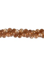 Maansteen (bruin) kralen A-kwaliteit rond 7 mm (streng van 40 cm)