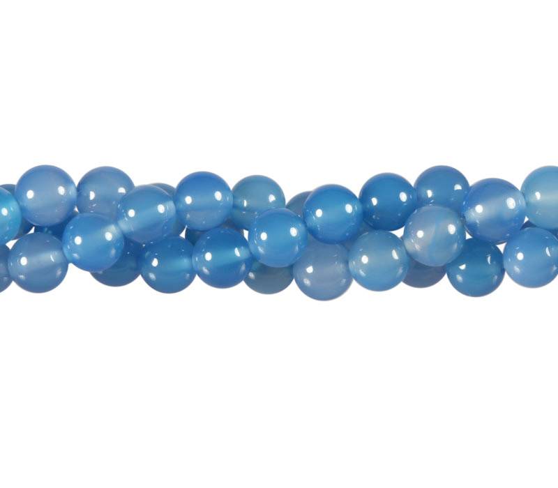 Agaat Blauw Gekleurd Kralen Rond 8 Mm Streng Van 40 Cm Spiritual Garden