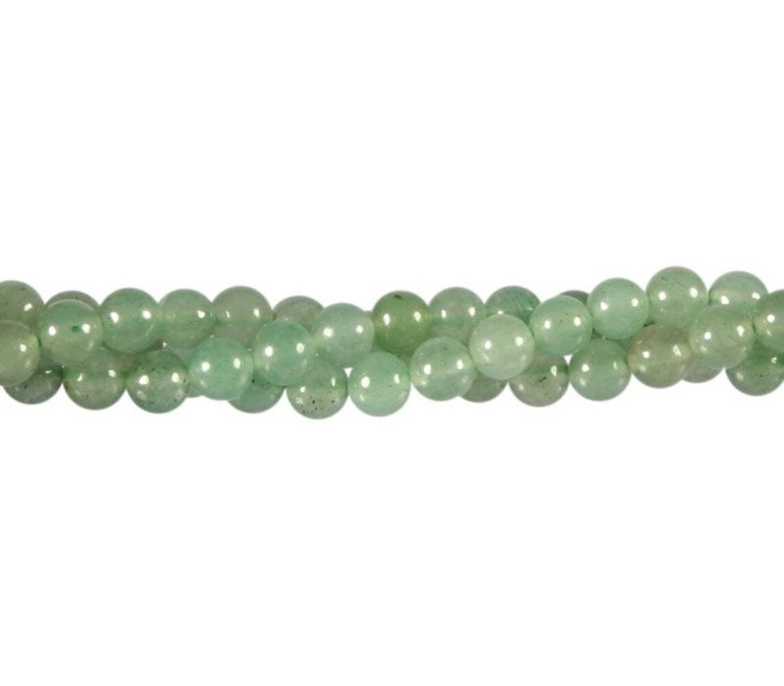 Aventurijn (groen) kralen rond 6 mm (streng van 38 cm) Aventurijn (groen) kralen rond 6 mm (streng van 38 cm)