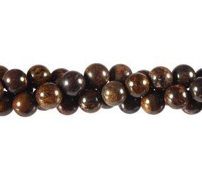 Bronziet kralen rond 8 mm (streng van 40 cm) Bronziet kralen rond 8 mm (streng van 40 cm)
