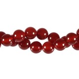 Carneool kralen (verhit) rond 10 mm (streng van 40 cm)