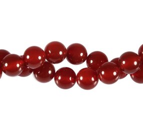 Carneool kralen (verhit) rond 10 mm (streng van 40 cm)