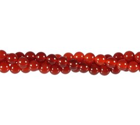 Carneool kralen (verhit) rond 6 mm (streng van 40 cm) Carneool kralen (verhit) rond 6 mm (streng van 40 cm)
