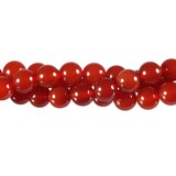 Carneool kralen (verhit) rond 8 mm (streng van 40 cm)