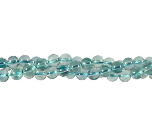 Fluoriet (groen/blauw) kralen rond 6 mm (streng van 40 cm) Fluoriet (groen/blauw) kralen rond 6 mm (streng van 40 cm)