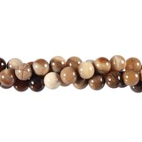 Geopaliseerd hout kralen rond 8 mm (streng van 40 cm)