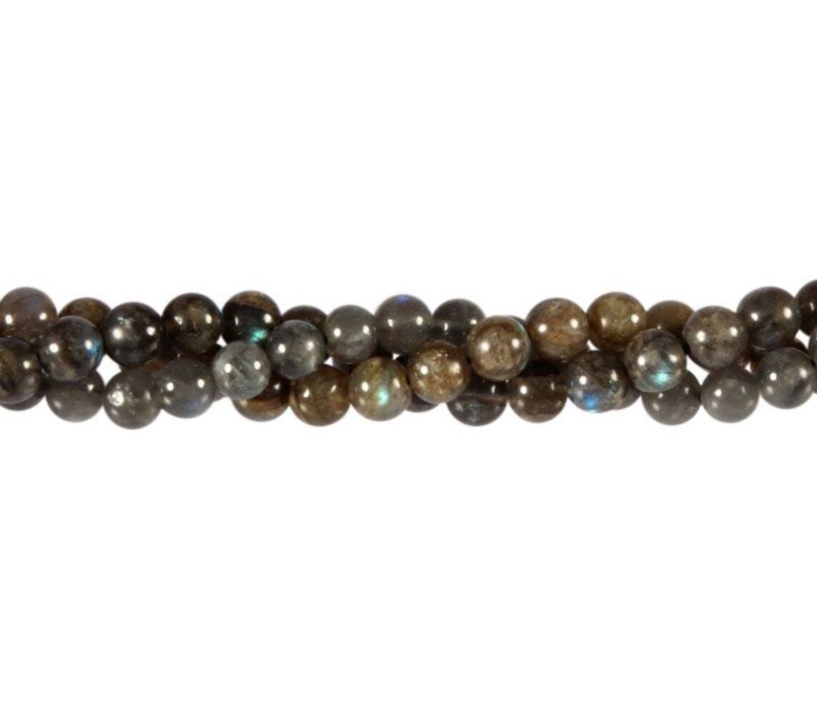 Labradoriet kralen rond 6 mm (per snoer van 40 cm)