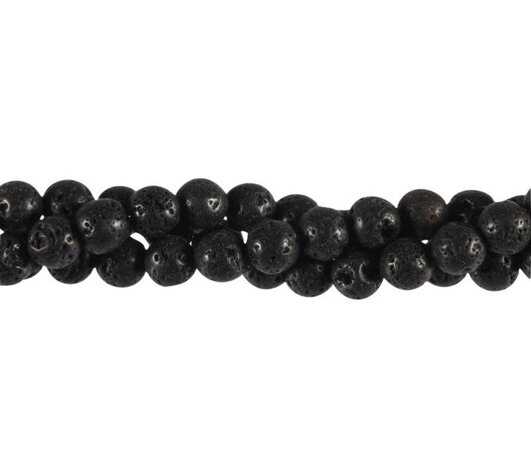 Lavasteen kralen rond 8 mm (streng van 40 cm)