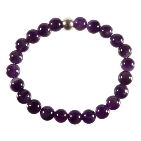 Amethist armband 18 cm | 8 mm kralen Amethist armband 18 cm | 8 mm kralen
