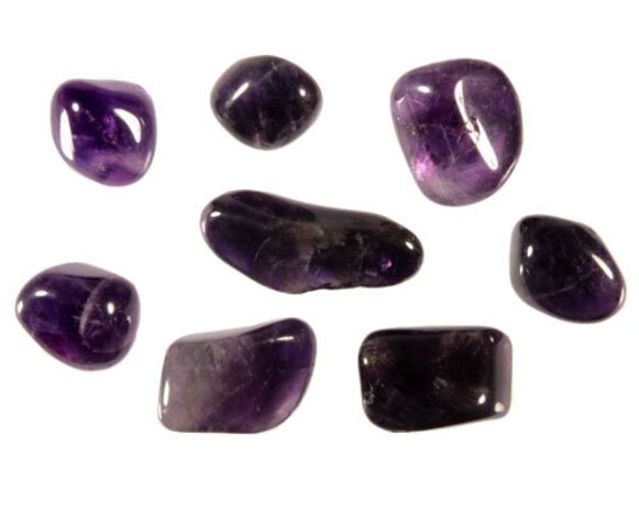 Amethist (donker) steen getrommeld 20 - 40 gram Amethist (donker) steen getrommeld 20 - 40 gram