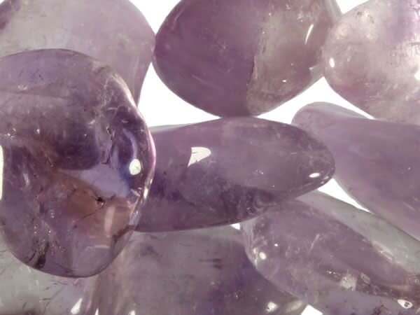 Amethist (licht) steen getrommeld | groot (L)