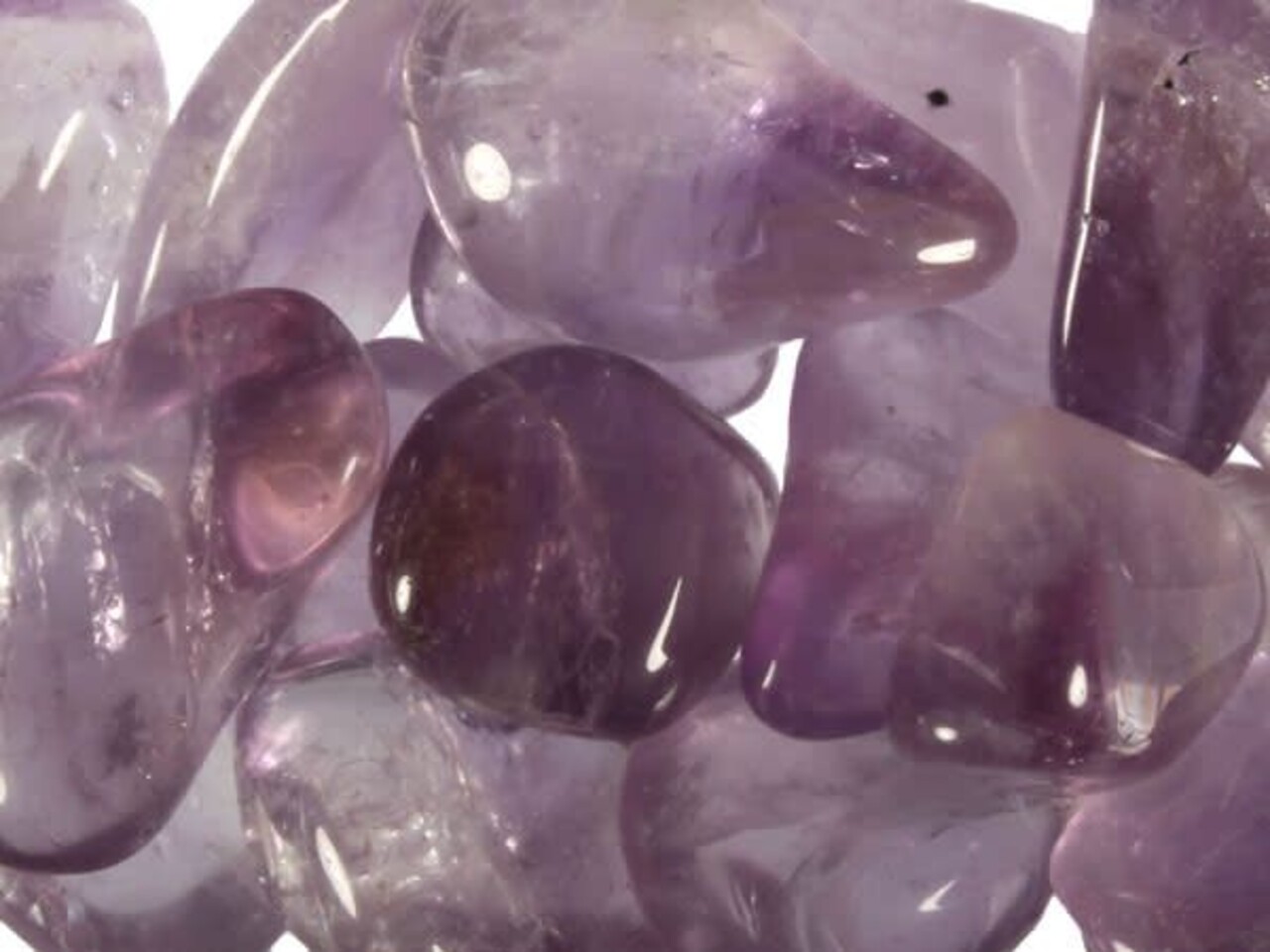 Amethist (licht) steen getrommeld | middel (M)