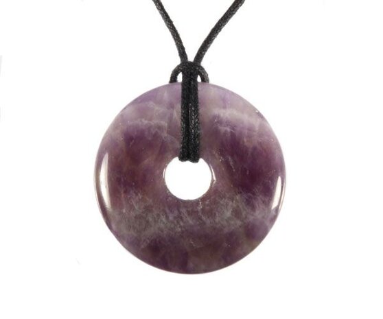 Amethistkwarts hanger donut 3 cm