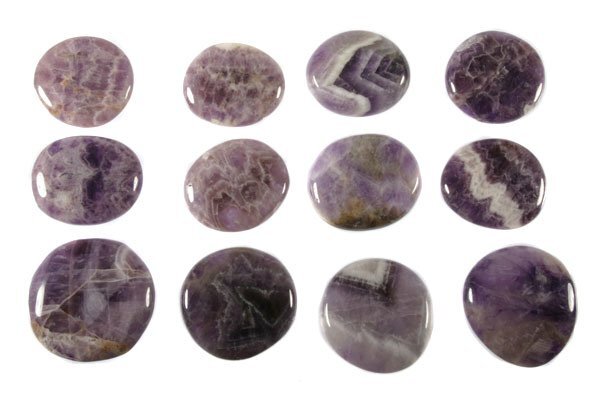 Amethistkwarts steen plat gepolijst Amethistkwarts steen plat gepolijst