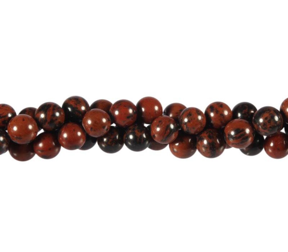 Obsidiaan (mahonie) kralen rond 8 mm (streng van 40 cm) Obsidiaan (mahonie) kralen rond 8 mm (streng van 40 cm)