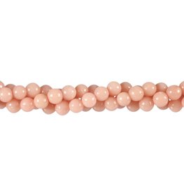 Opaal (Andes) roze kralen rond 6 mm (streng van 40 cm)
