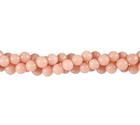 Opaal (Andes) roze kralen rond 6 mm (streng van 40 cm) Opaal (Andes) roze kralen rond 6 mm (streng van 40 cm)