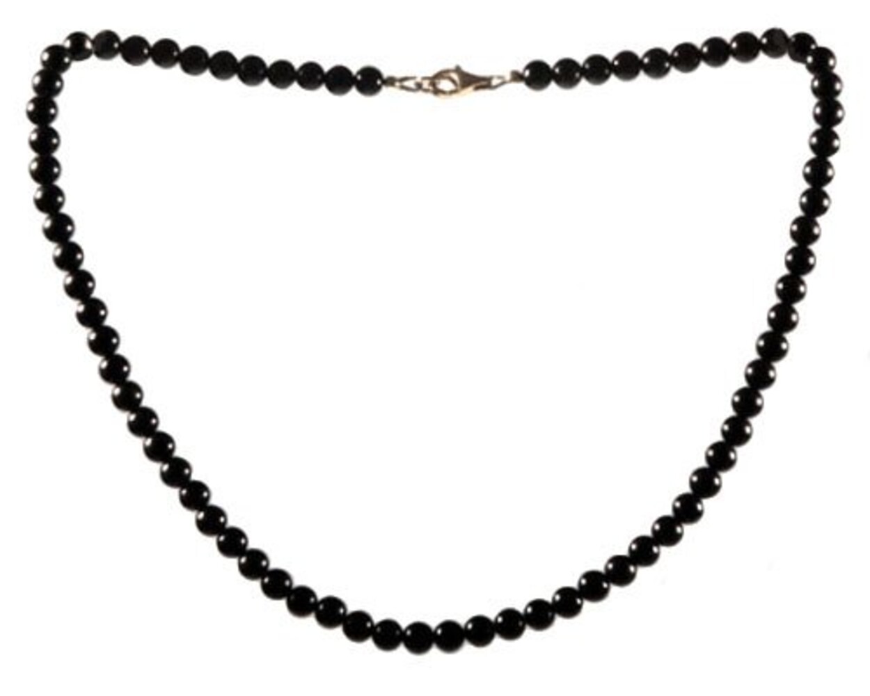 Toermalijn (zwart) ketting 6 mm kralen