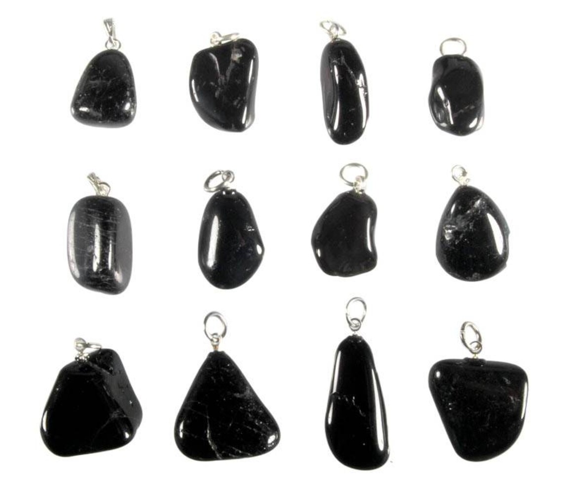 Toermalijn (zwart) hanger getrommeld