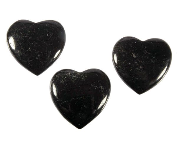 Toermalijn (zwart) edelsteen hart 4 cm