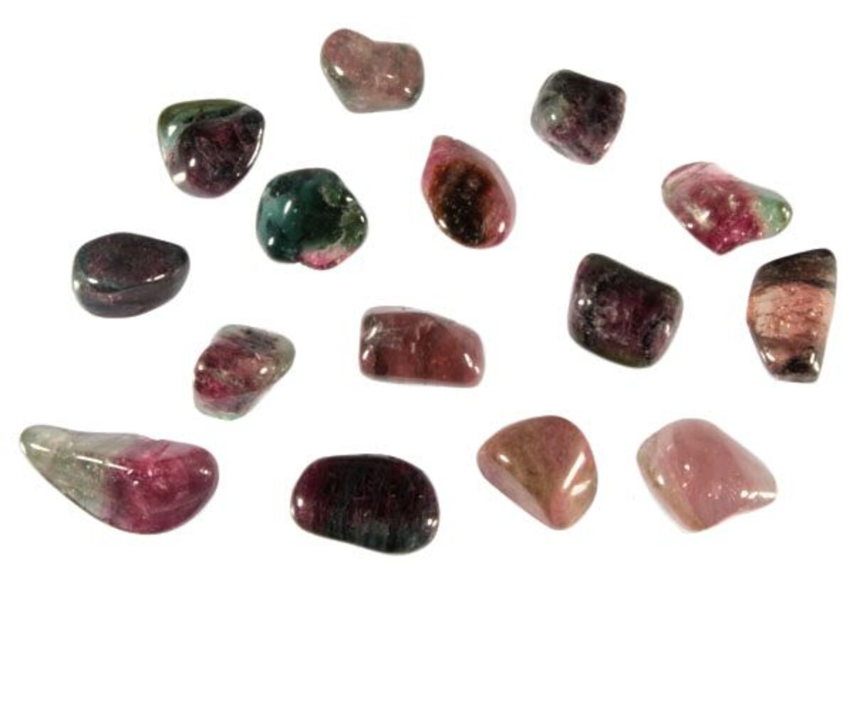 Toermalijn (roze met groen) steen getrommeld 2 - 5 gram Toermalijn (roze met groen) steen getrommeld 2 - 5 gram