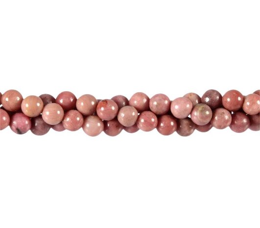 Rhodoniet kralen rond 6 mm (streng van 40 cm) Rhodoniet kralen rond 6 mm (streng van 40 cm)