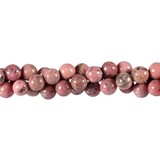 Rhodoniet kralen rond 8 mm (streng van 40 cm) Rhodoniet kralen rond 8 mm (streng van 40 cm)