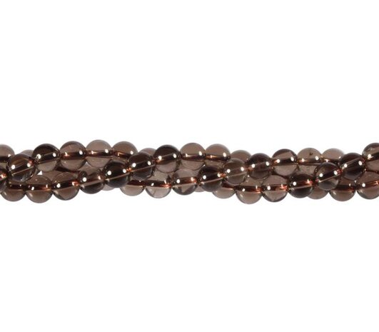 Rookkwarts kralen rond 6 mm (streng van 40 cm) Rookkwarts kralen rond 6 mm (streng van 40 cm)