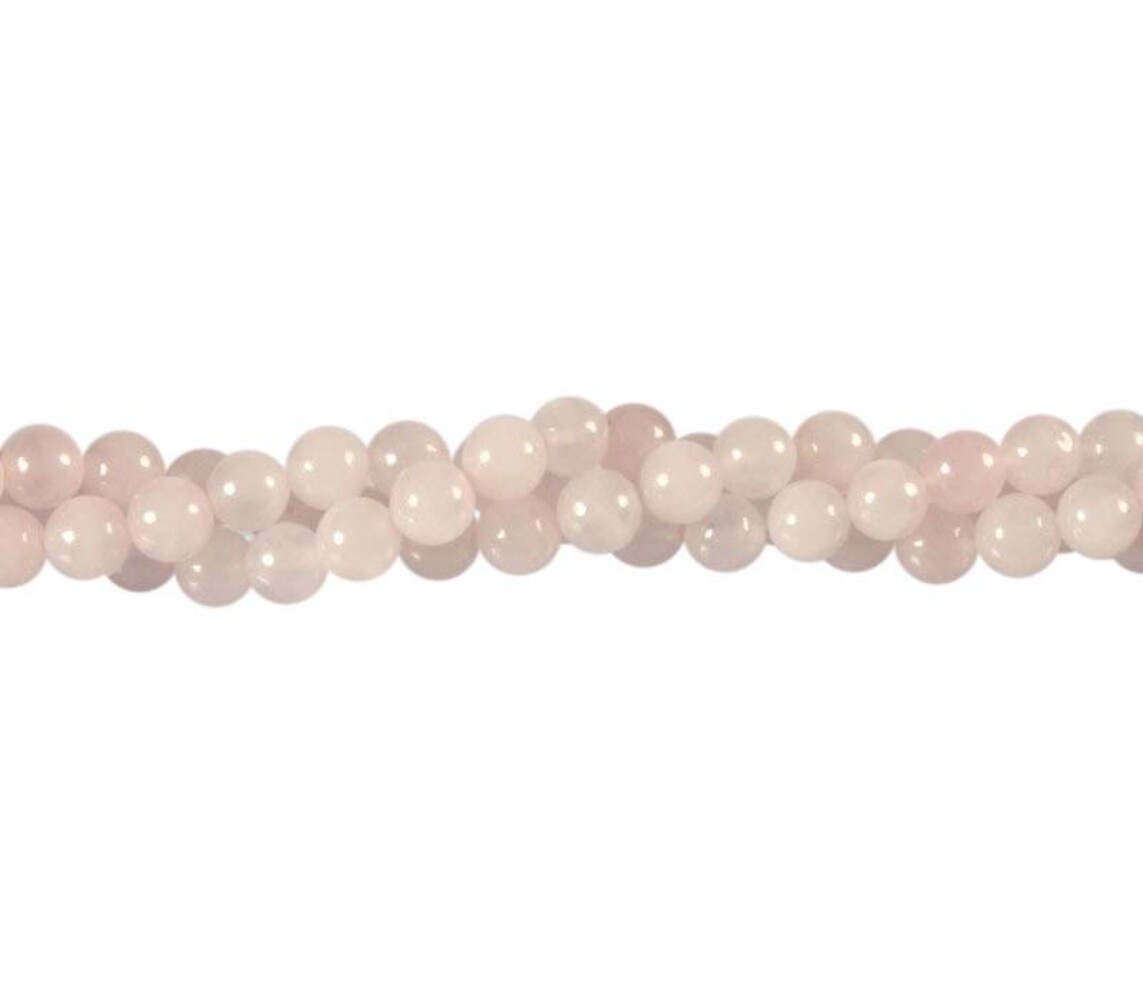 Rozenkwarts kralen rond 6 mm (streng van 40 cm) Rozenkwarts kralen rond 6 mm (streng van 40 cm)