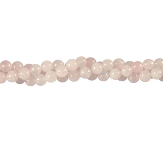Rozenkwarts kralen rond 6 mm (streng van 40 cm) Rozenkwarts kralen rond 6 mm (streng van 40 cm)
