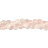 Rozenkwarts kralen rond 8 mm (streng van 40 cm) Rozenkwarts kralen rond 8 mm (streng van 40 cm)
