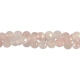 Rozenkwarts kralen rond facet 8 mm (streng van 40 cm) Rozenkwarts kralen rond facet 8 mm (streng van 40 cm)
